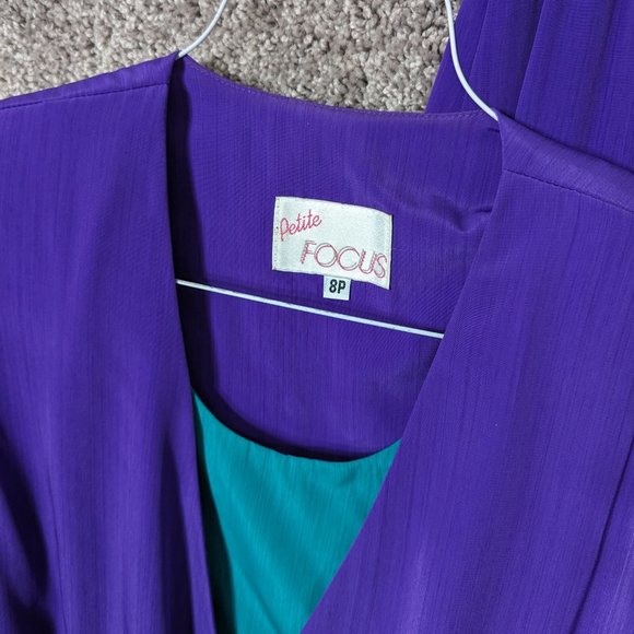 Vintage Petite Focus Formal 2-Piece Set with Belt Size 8P - Picture 10 of 10